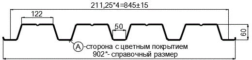 Фото: Профнастил Н60 х 845 - B (PURMAN-20-Citrine-0.5) в Ивантеевке