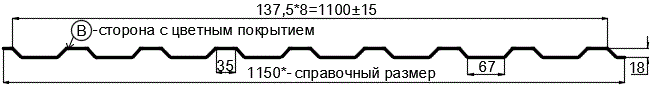 Фото: Профнастил МП20 х 1100 - B (ПЭ-01-1014-0.4±0.08мм) в Ивантеевке