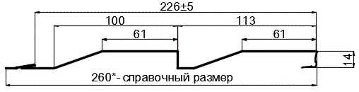 Фото: Сайдинг МП СК-14х226 (ПЭ-01-3011-0.4±0.08мм) в Ивантеевке