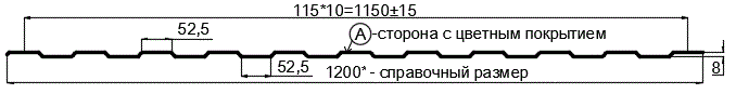 Фото: Профнастил С8 х 1150 - A (ECOSTEEL_T-12-Дуб-0.45) в Ивантеевке