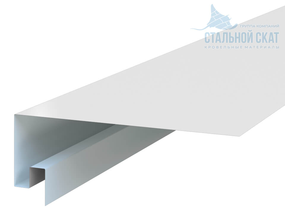 Фото: Планка откоса сложная 3D 245х75х3000 (PURMAN-20-9010-0.5) в Ивантеевке