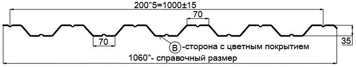 Фото: Профнастил НС35 х 1000 - B (PURETAN-20-8017-0.5) в Ивантеевке