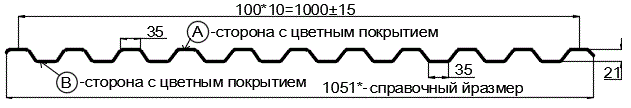 Фото: Профнастил С21 х 1000 - A (ECOSTEEL_MA_Д-12-Античный Дуб-0.45) в Ивантеевке