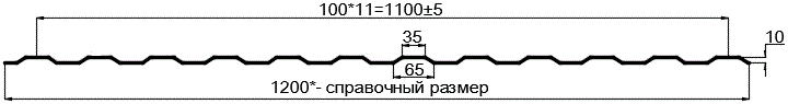 Фото: Профнастил оцинкованный МП10 х 1100 (ОЦ-01-БЦ-0.7) в Ивантеевке