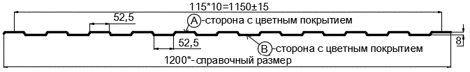 Фото: Профнастил С8 х 1150 - A (ECOSTEEL_T_Д-01-ЗолотойДуб-0.5) в Ивантеевке