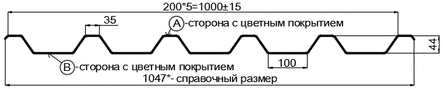 Фото: Профнастил С44 х 1000 - В Двусторонний (VikingMP_Д-01-7024-0,45) в Ивантеевке