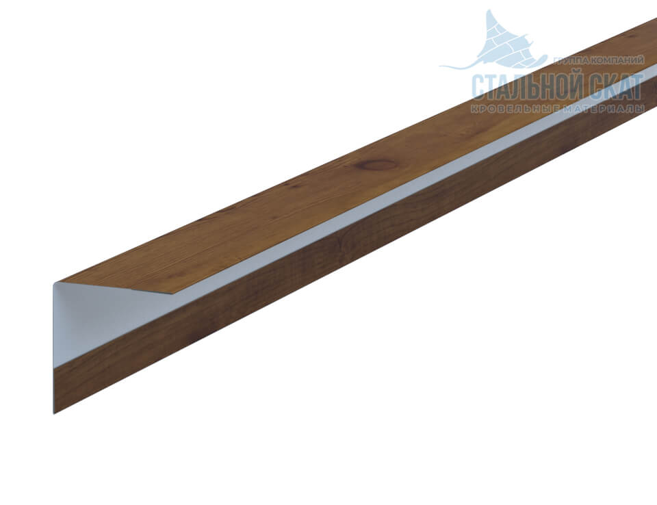 Фото: Планка угла наружного 30х30х3000 (ECOSTEEL_T-12-Дуб-0.45) в Ивантеевке