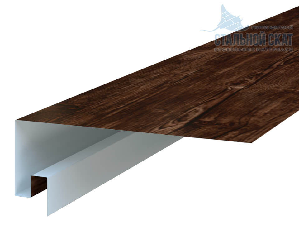 Фото: Планка откоса сложная 3D 245х75х3000 (ECOSTEEL_MA-01-Бразил. Вишня-0.5) в Ивантеевке