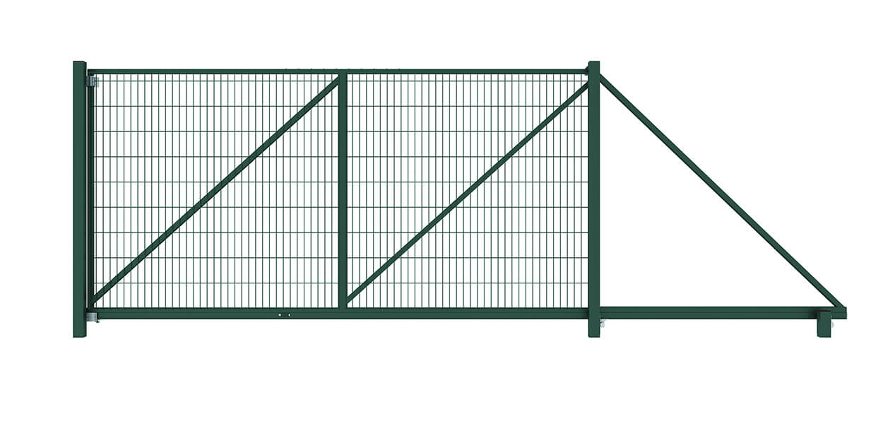 Ворота откатные Medium 2,03х4,0 RAL 6005 вправо